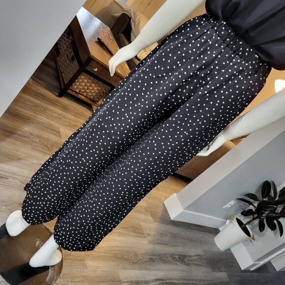 GU - Wide legs cropped polka dot pants US S - Picture 7 of 9